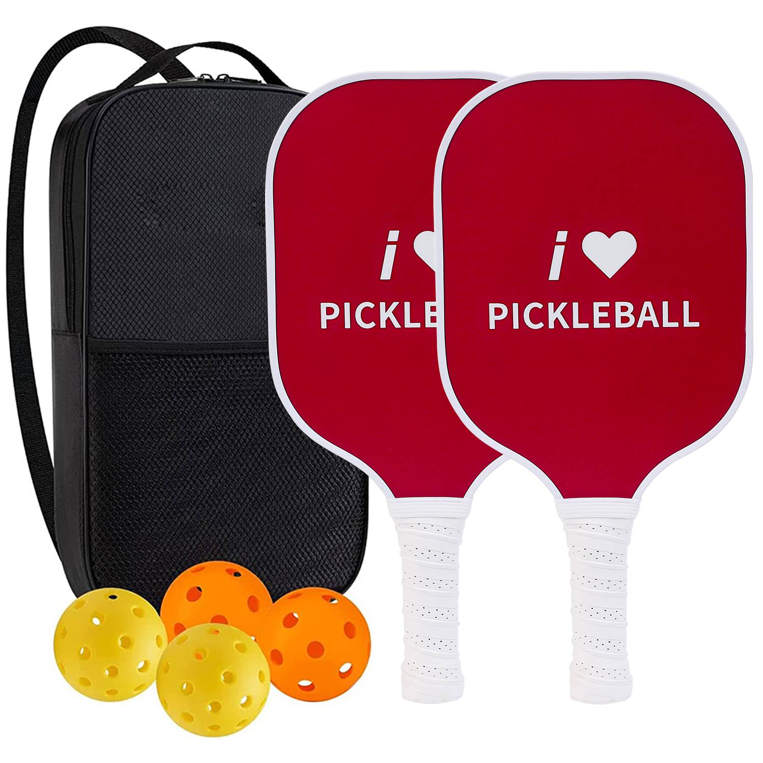 Carbon fiber set [Rose red] 2 shots+4 ball+one bag